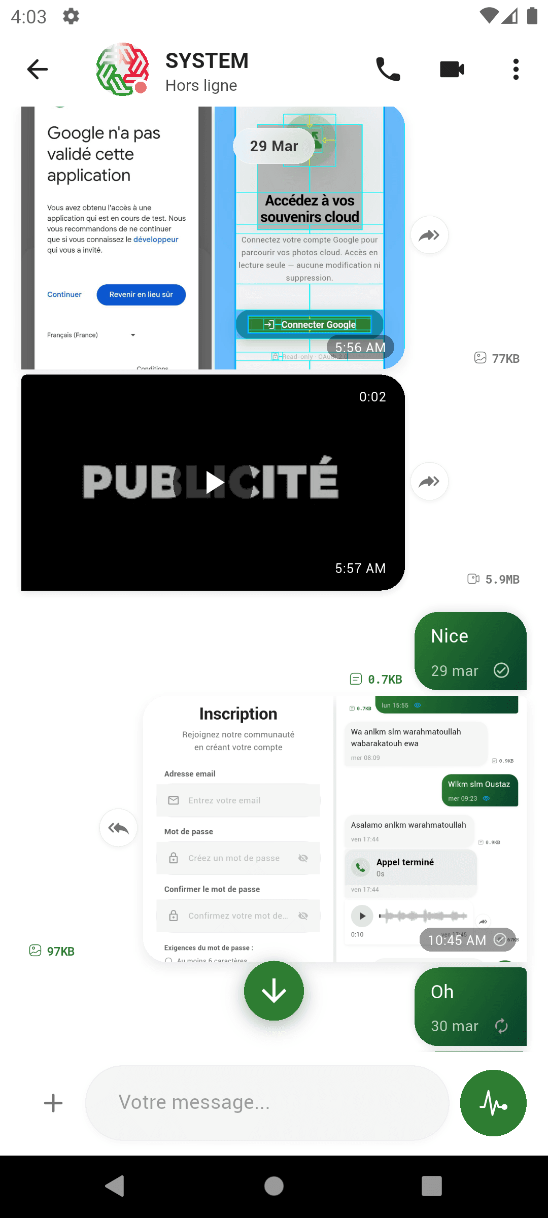 Capture d'écran de l'application 9